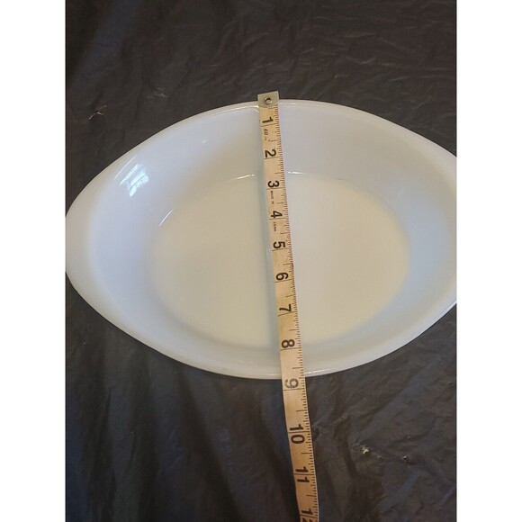 Glassbake Divided Milk Glass 1.5QT Casserole Baking Dish J-239 Vintage - Picture 9 of 14